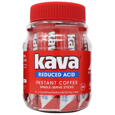 Kava Low Acid Instant Coffee Packets Sticks Jar